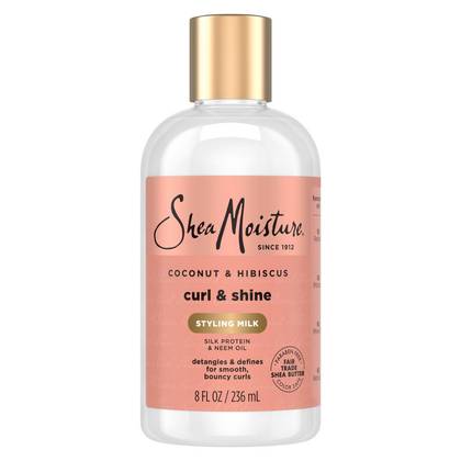 SheaMoisture Coconut & Hibiscus Curl & Style Milk For Thick Curly Hair - 8 fl oz: Paraben-Free Cream with Shea Butter