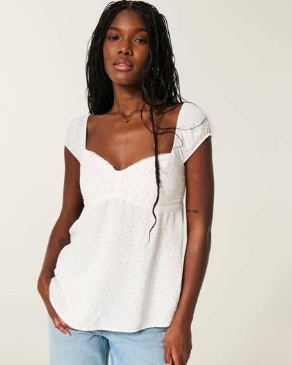 Cinch Bust Babydoll Top
