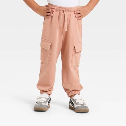 Baby Boys' French Terry Cargo Pants - Cat & Jack™ Brown 12M
