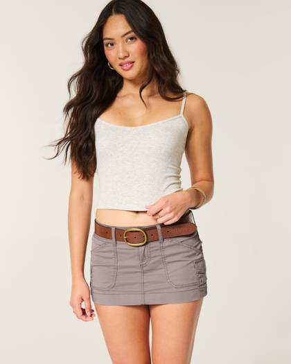 Ultra Low-Rise Cargo Mini Skort