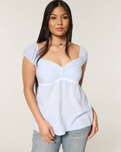 Cinch Bust Babydoll Top