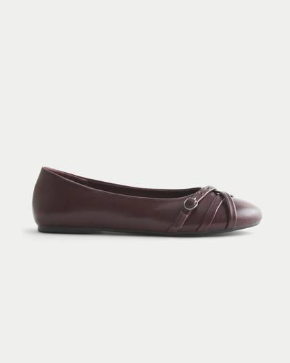 Faux Leather Flats