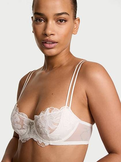 Wicked Unlined Frou Frou Embroidery Balconette Bra