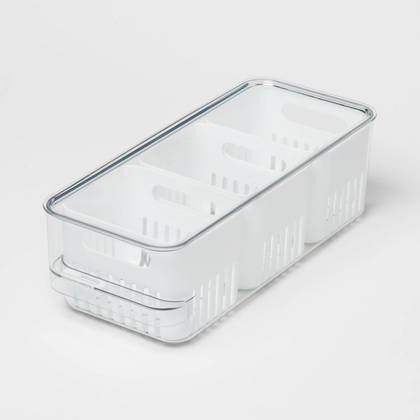 Lidded Fridge Storage with 3 Internal Inserts - Brightroom™