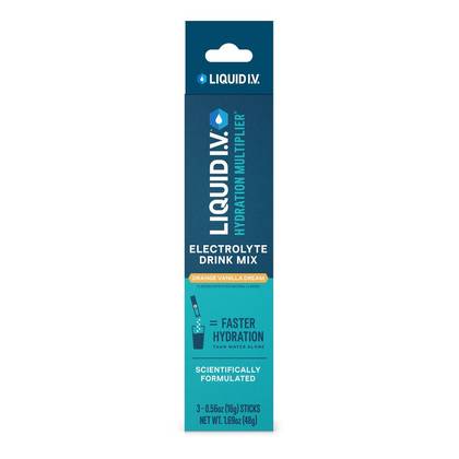 Liquid I.V. Orange Vanilla Dream Hydration Multiplier Sports Drink - 3pk/0.45oz: Non-Caffeinated, Powdered, Mix