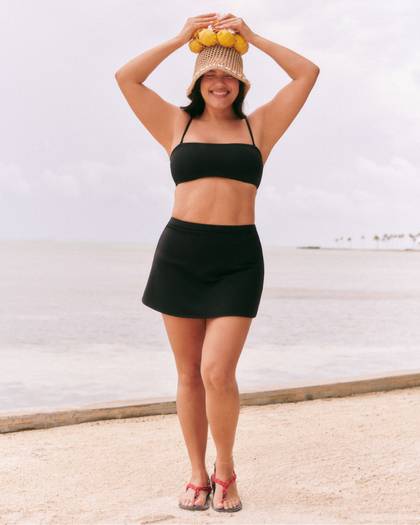 SPANXshape® Swim Hi-Rise Bikini Skirt | Very Black - Black