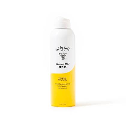 Tubby Todd Mineral Sunscreen Mist - SPF 50 - 6 fl oz: Whole Body, Zinc Oxide, Unscented