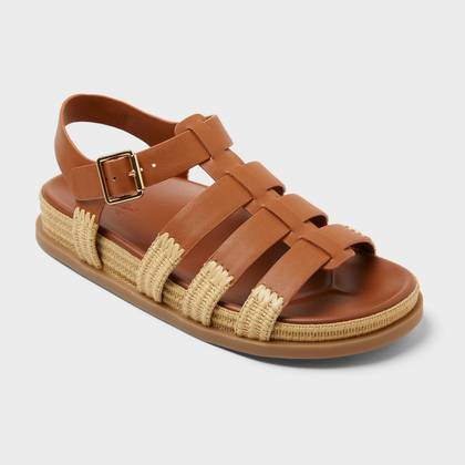 Women’s Maverick Sandals with Memory Foam Insole - Universal Thread™ Brown 6.5