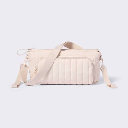 Stroller Organizer with Strap Solid Shoulder Diaper Bag - Tan - Cloud Island™