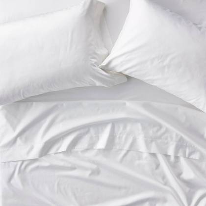 Queen 600 Thread Count Sateen Sheet Set White - Casaluna™
