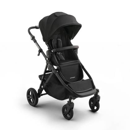 Mockingbird Modular Single-to-Double Full Size Stroller 3.0 - Black: Canopy, Folds for Easy Transport, Adjustable Handle, Machine Washable Seat Pad