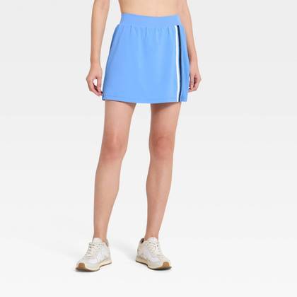 Women's Woven High-Rise Asymetrical Pleated Skort 15.5" - All In Motion™ Blue XS