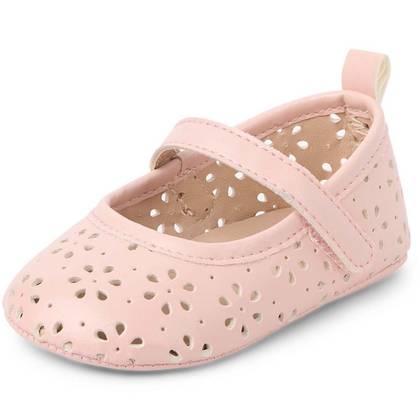 The Children's Place Baby Girls Perforated Floral Ballet Flats Pink 0-3 M