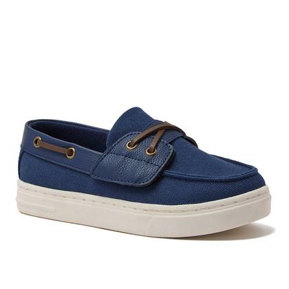 Lands' End Kids Canvas Easy On Boat Shoes - 11 - Deep Sea Navy