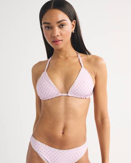 Reversible Halter String Triangle Bikini Top