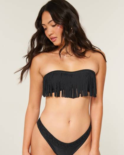 Fringe Bandeau Bikini Top