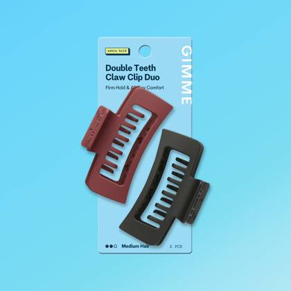Rectangle Double Teeth Claw Clip Duo