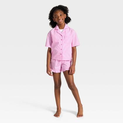 Girls' 2pc Mommy & Me Pajama Set - Cat & Jack™ Pink XS