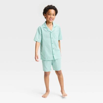 Kids' 2pc Mommy & Me Pajama Set - Cat & Jack™ Green XS
