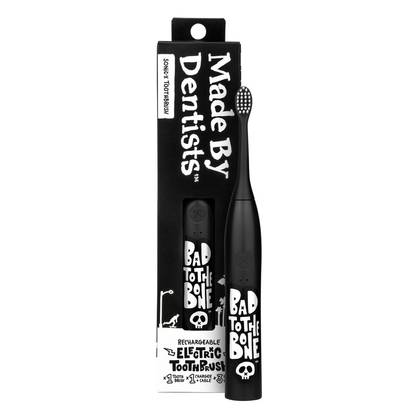 Made by Dentists Sonic Bad to the Bone Tween Rechargeable Electric Toothbrush with Timer and 3 Heads: Soft Nylon Bristles, Polypropylene Material