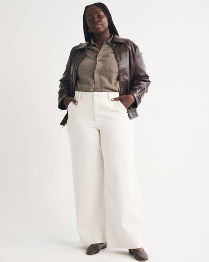 Curve Love High Rise Wide Leg Trouser Jean