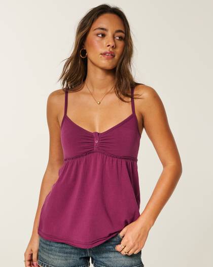 Easy Henley Babydoll Cami