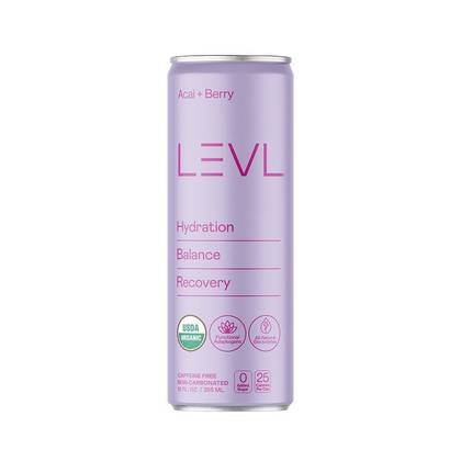 LEVL Functional Hydration Drink with All-Natural Electrolytes + Adaptogens Acai + Berry - 12oz