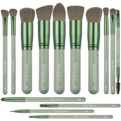 SHANY Emerald Professional Makeup Brush Set - 14 pieces