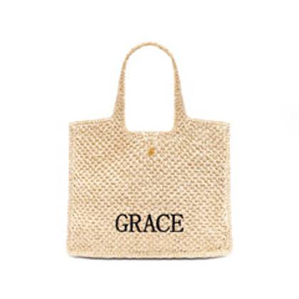 Personalised Raffia Bag