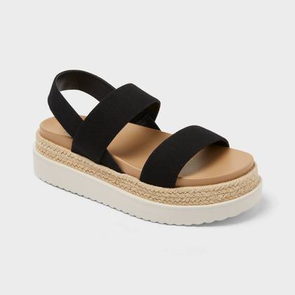 Women’s Elliot Sandals with Memory Foam Insole - Wild Fable™ Black 5