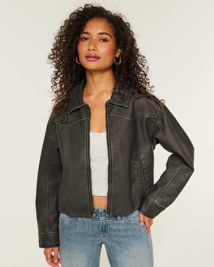 Faux Leather Jacket