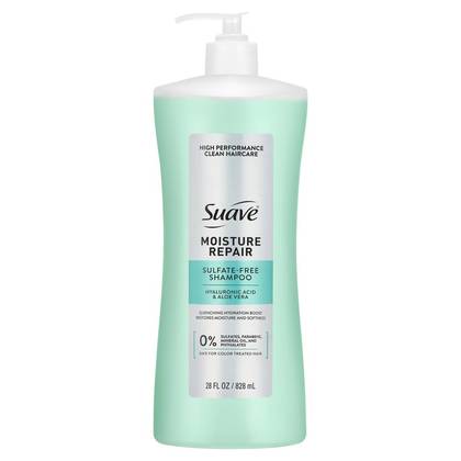 Suave Shampoo Moisture Repair - 28 fl oz: Moisturizing, For Colored & Dry Hair, Paraben-Free, Contains Aloe
