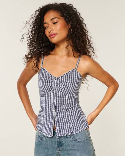 Button Front Tank