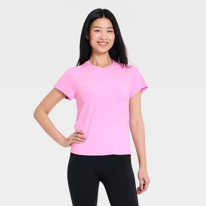Women's Mesh Back Short Sleeve T-Shirt - All In Motion™ Light Violet XS