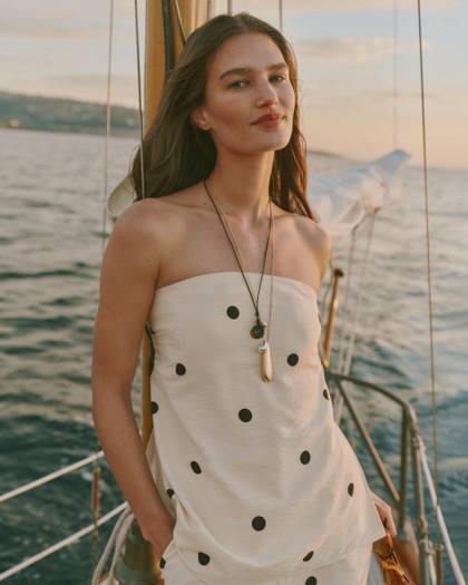 Strapless Open-Back Set Top