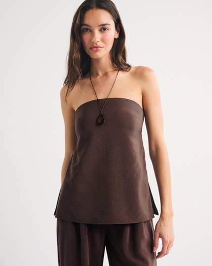 Strapless Open-Back Set Top