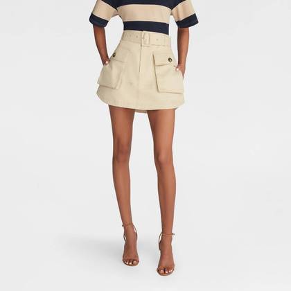 KBB by KAHLANA Women's 'The Flared Cargo Skirt' - Tan 00
