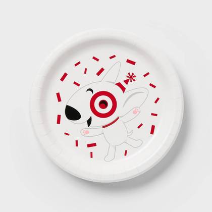 20ct Target Bullseye Birthday Party Snack Paper Plates - Spritz™