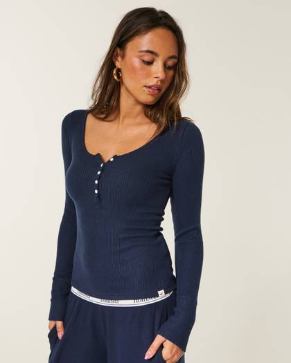 Cozy Rib Long-Sleeve Henley