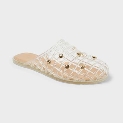 Women’s Luciana Jelly Mule Shoes - A New Day™ Gold 5