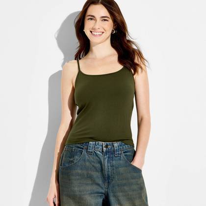 Women's ButterBliss Braless Cami - Wild Fable™ Dark Green XS