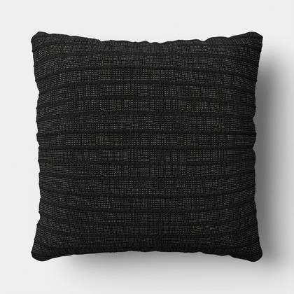 18"x18" Solid Textural Woven Pillow Black - Threshold™
