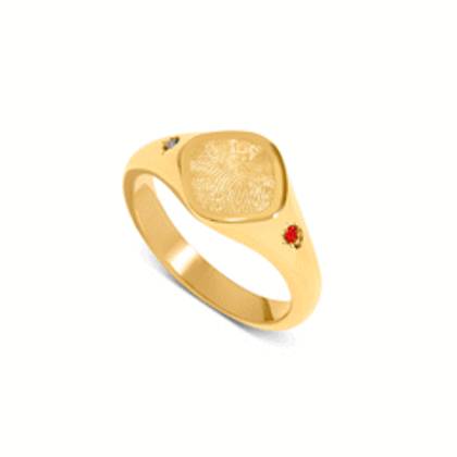 Written In The Stars Fingerprint Signet Ring (Gold)