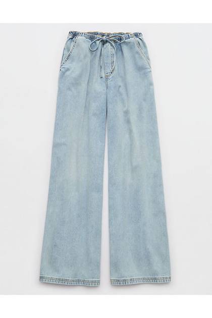 Aerie Daydream Denim Pull-On Pant Light Blue