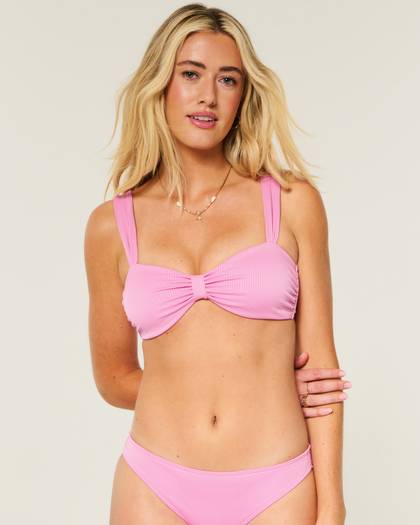 Rib Sweetheart Scoop Bikini Top