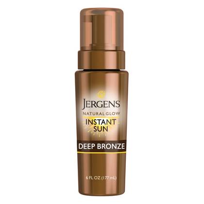 Jergens Glow Instant Moisturizing Self Tanner Tanning Foam - Deep Bronze - 6 fl oz: Hypoallergenic, Paraben-Free, Vegan