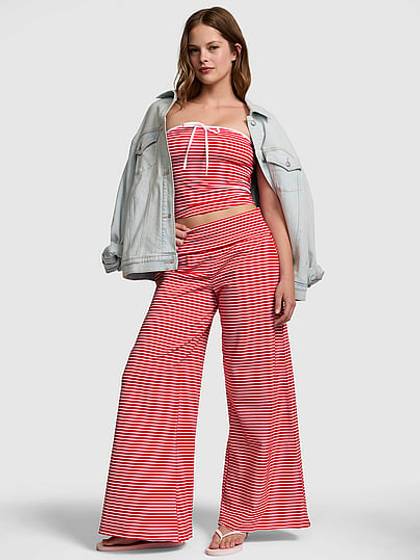 All-Day Cotton™ Foldover Wide-Leg Pants