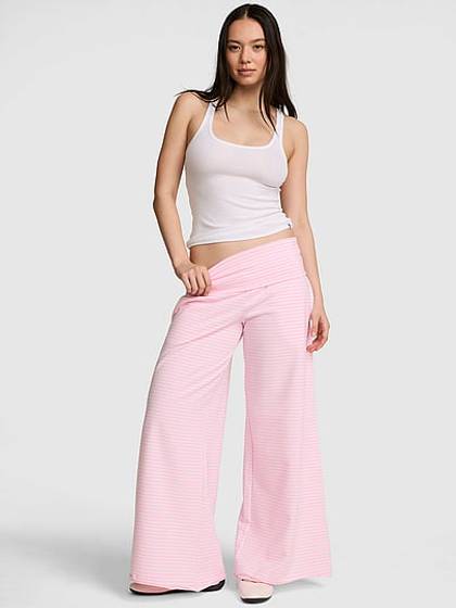 All-Day Cotton™ Foldover Wide-Leg Pants