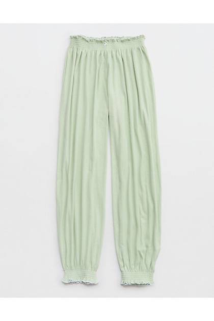 Aerie Pointelle Balloon Pajama Pant Aloe