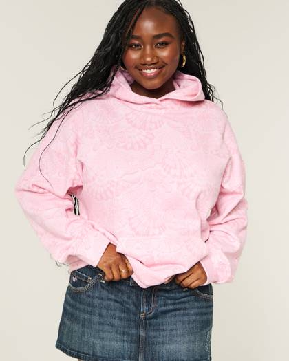 Hollister Feel Good Oversized Seashell Print Hoodie